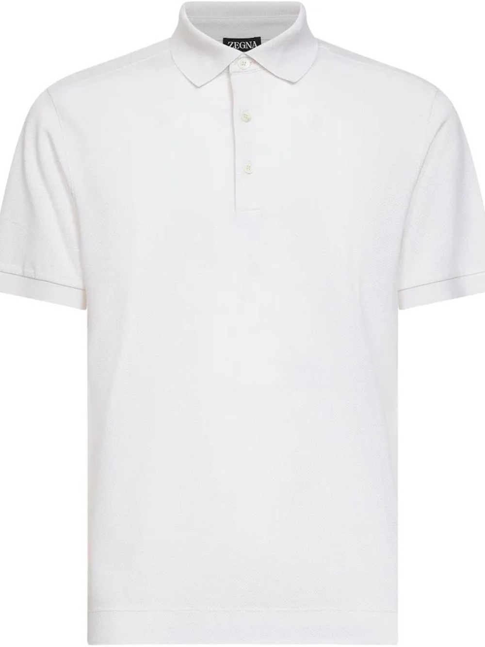 Zegna Men’s White Short-Sleeve Polo